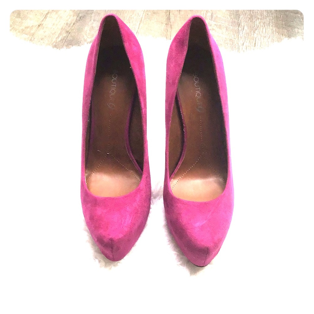 Boutique 9 Suede Fuchsia Heels